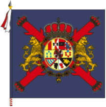 [Regimental Colour of the 1st Battalion, 5th Regiment of Foot Artillery 1881 (Spain)]